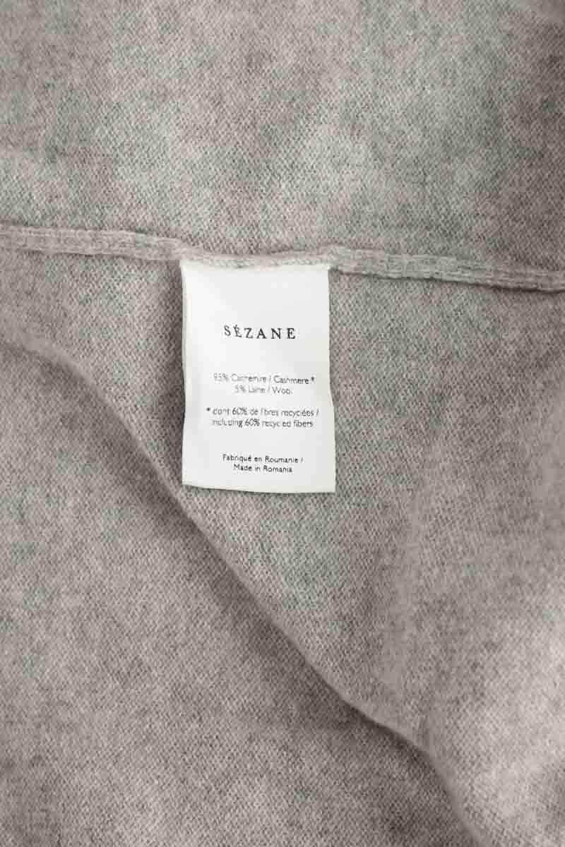 Pull Sézane Gris en Cachemire