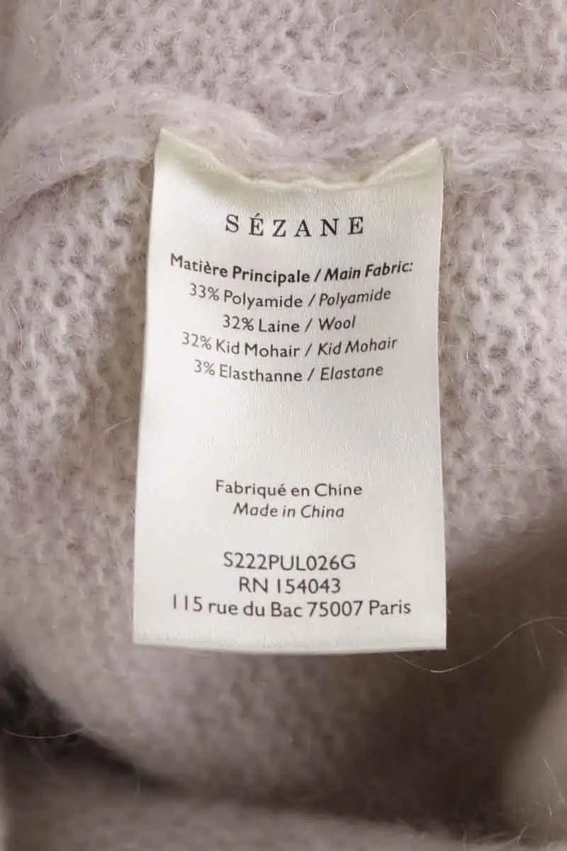 Pull Sézane Gris en Synthétique