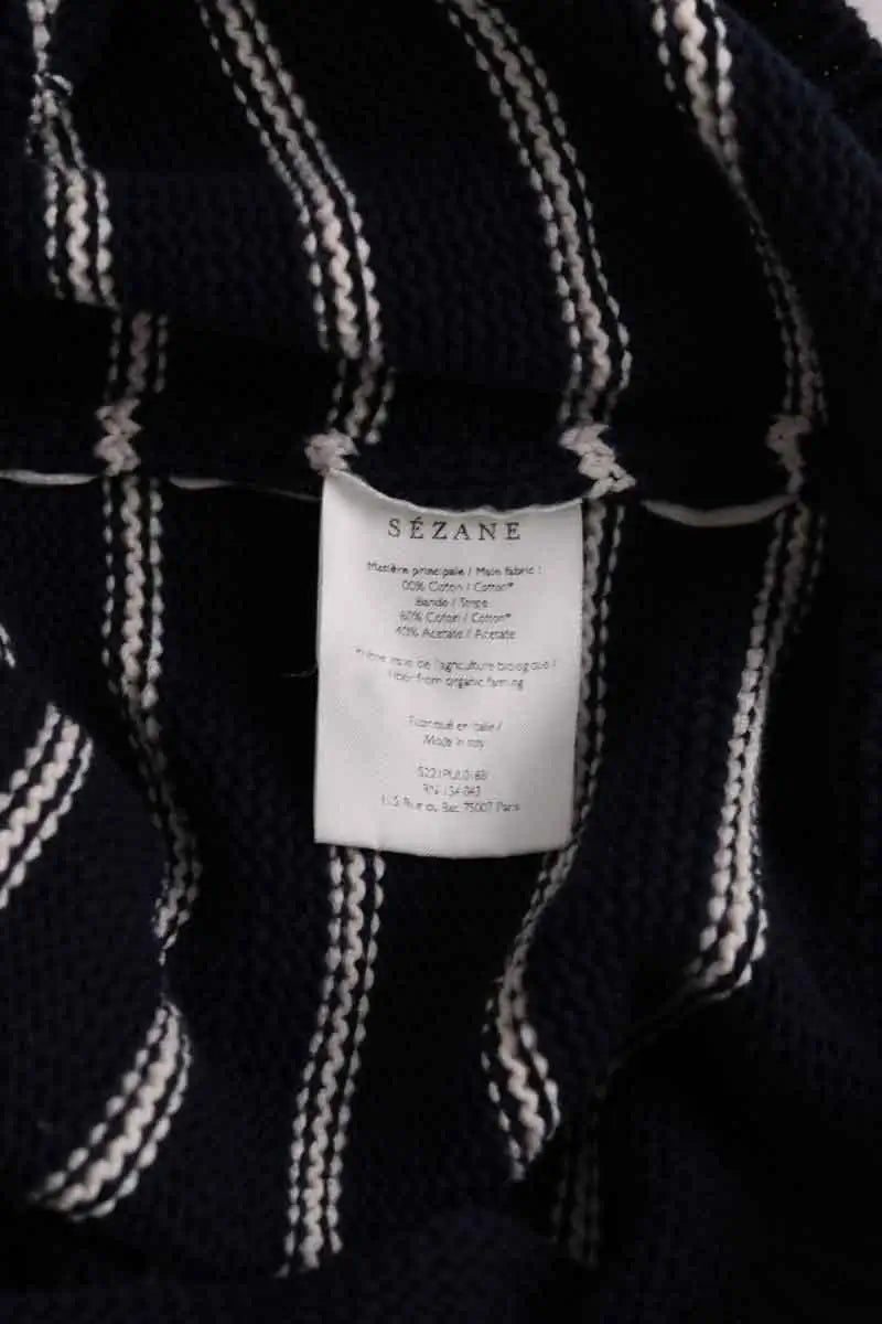Pull Sézane Marine en Coton