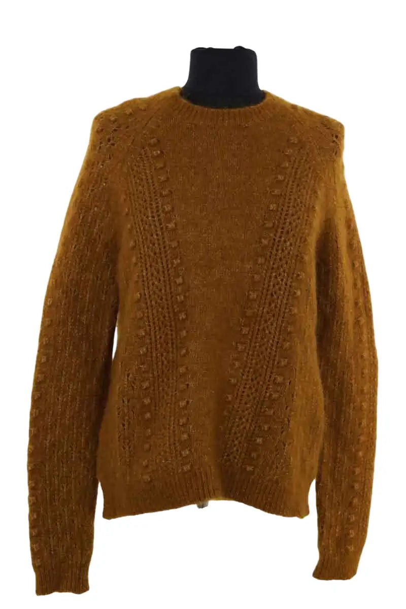 Pull Sézane Marron en Laine, taille M - Seconde Main