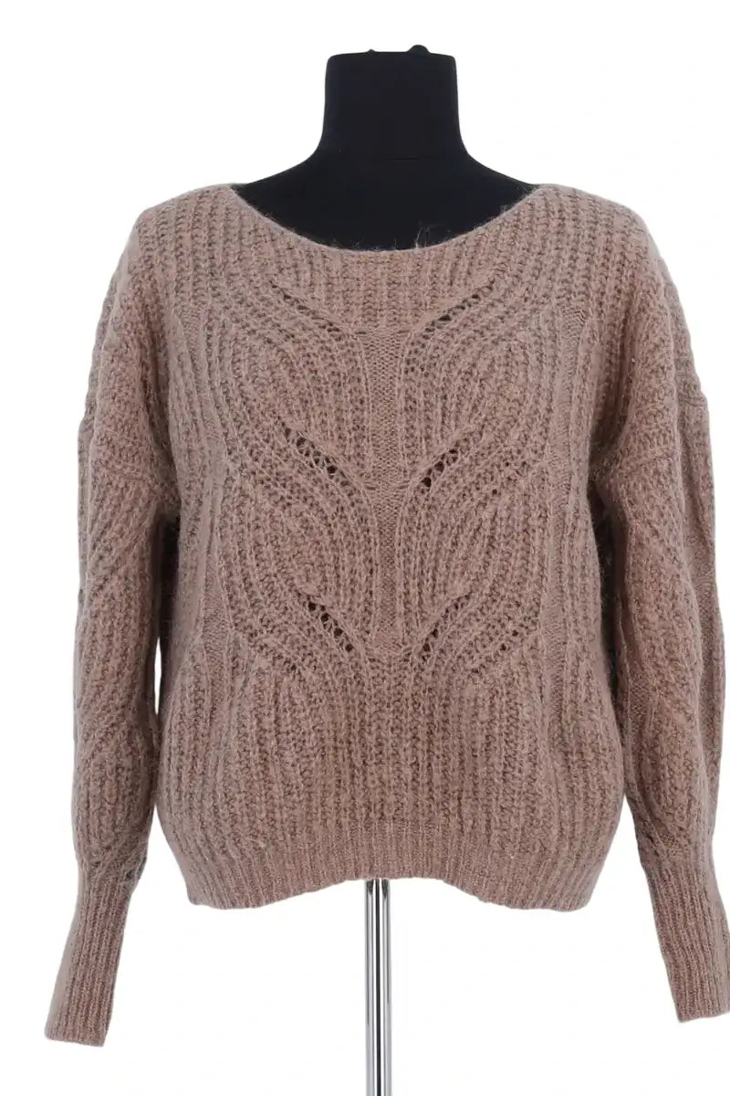 Pull Sézane Marron en Laine, taille M - Seconde Main