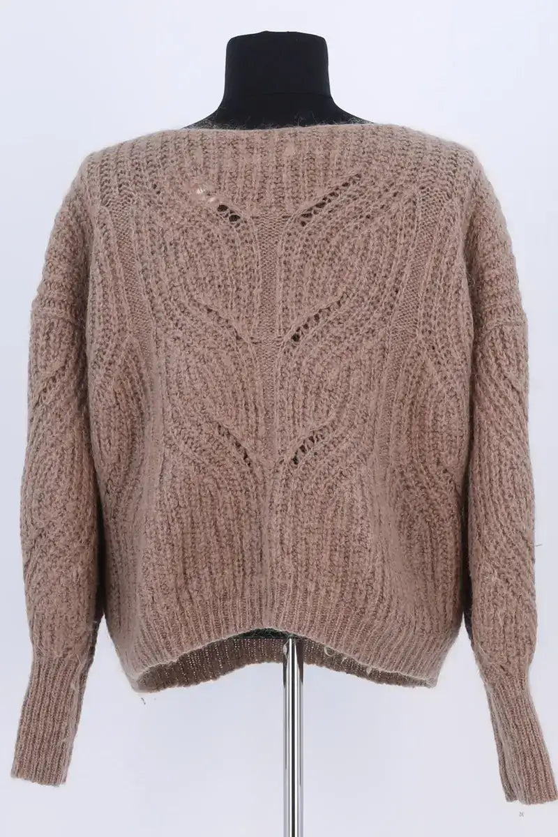 Pull Sézane Marron en Laine