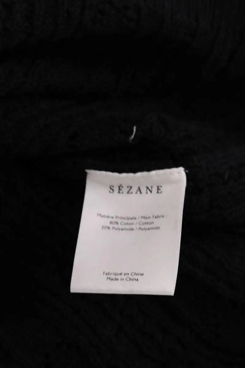 Pull Sézane Noir en Coton