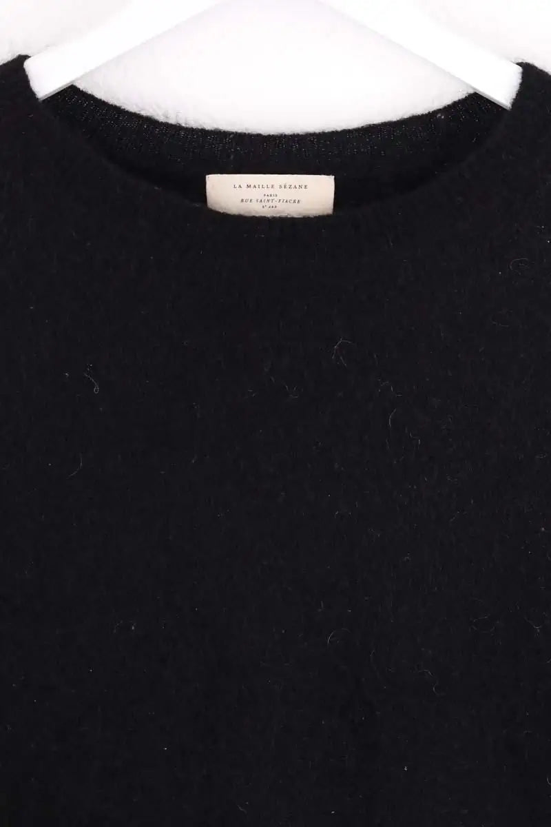 Pull Sézane Noir en Laine