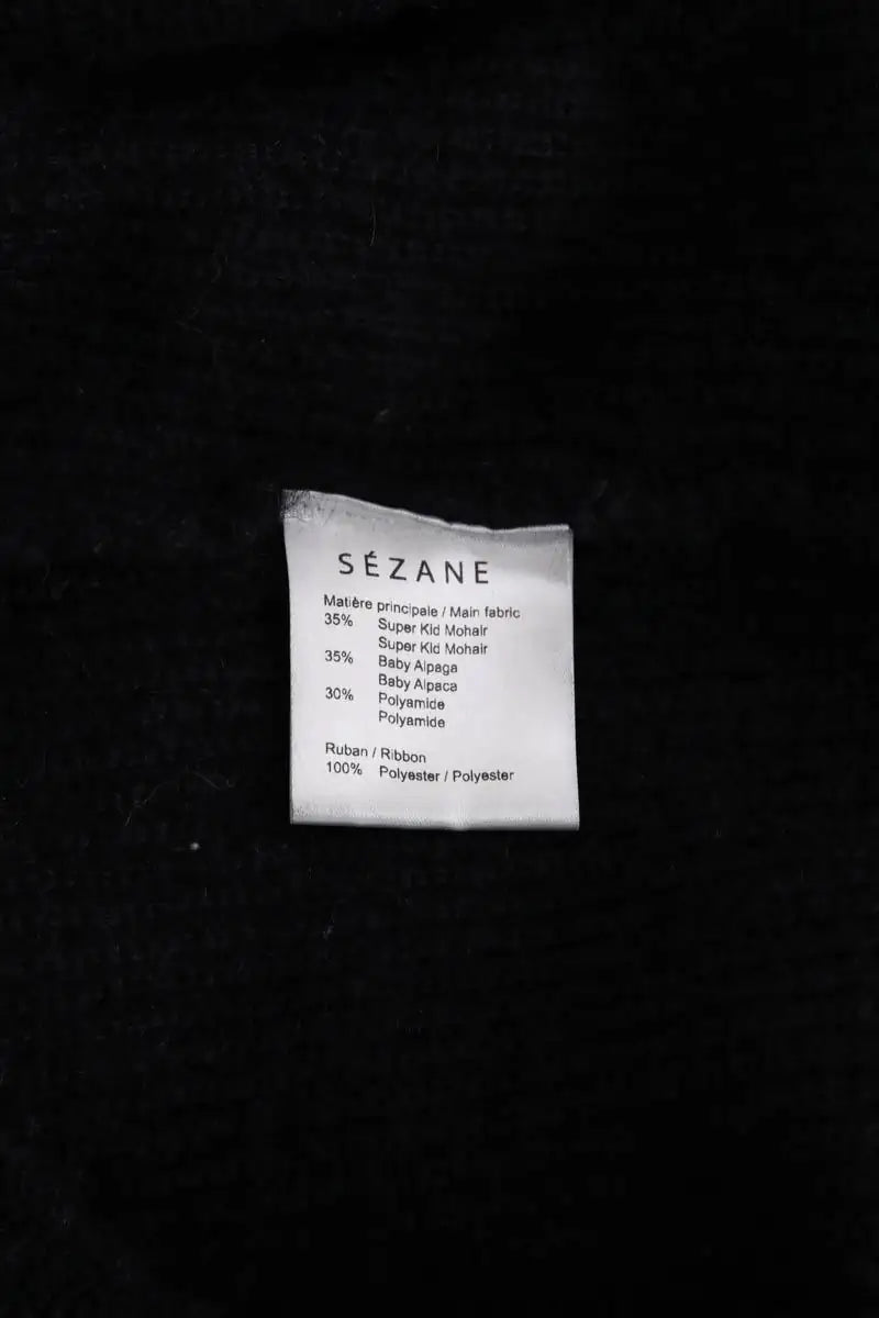 Pull Sézane Noir en Laine
