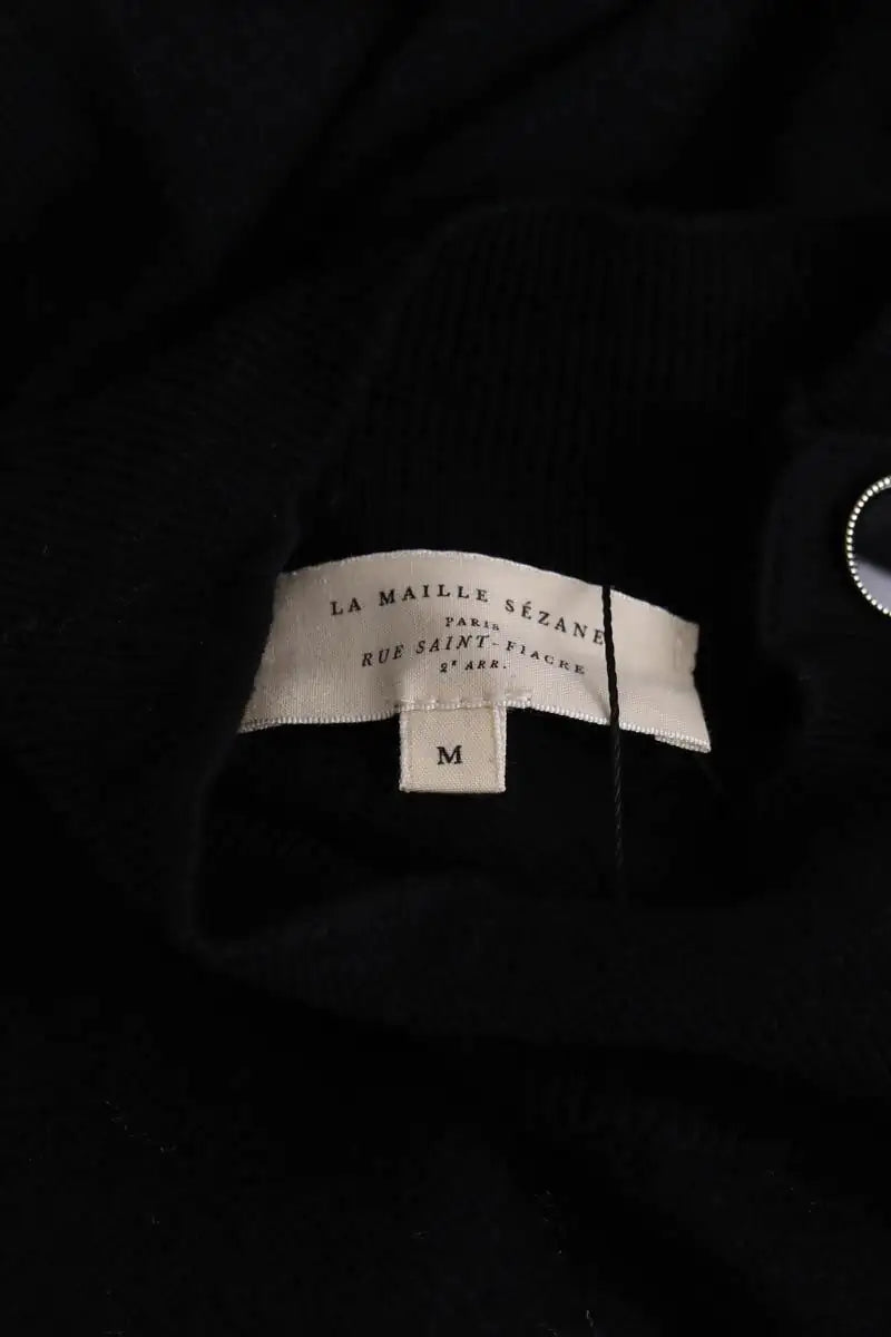 Pull Sézane Noir en Laine