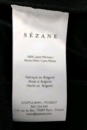 Pull Sézane Noir en Laine