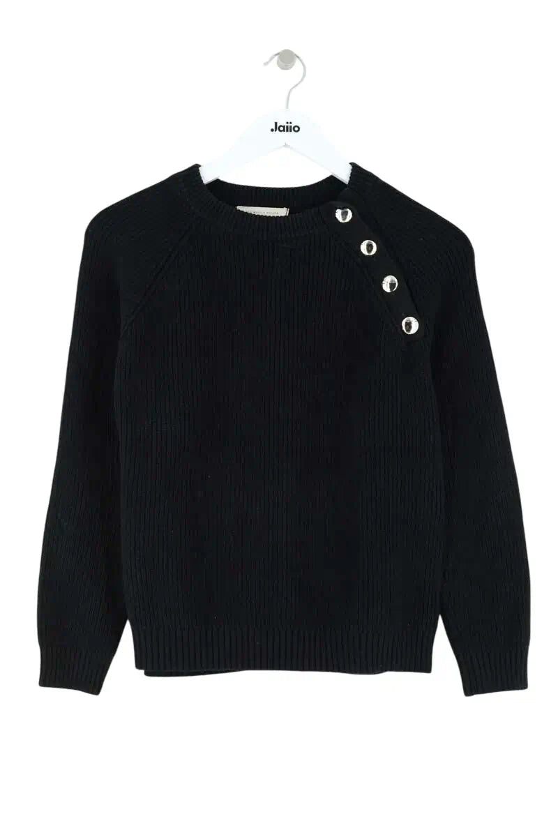 Pull Sézane Noir en Synthétique, taille S - Seconde Main