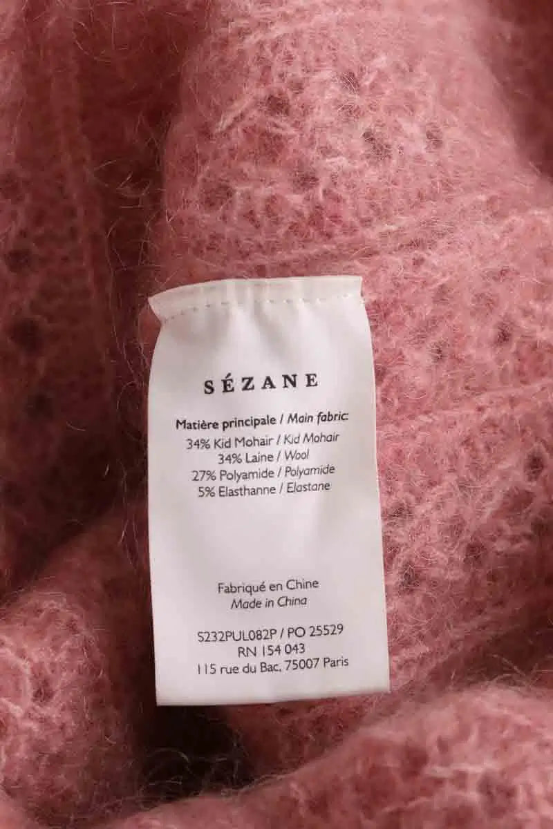 Pull Sézane Rose en Laine