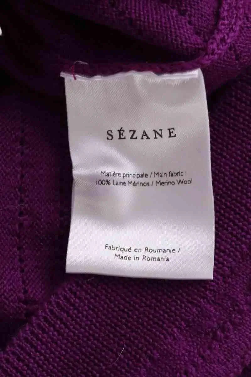 Pull Sézane Violet en Laine