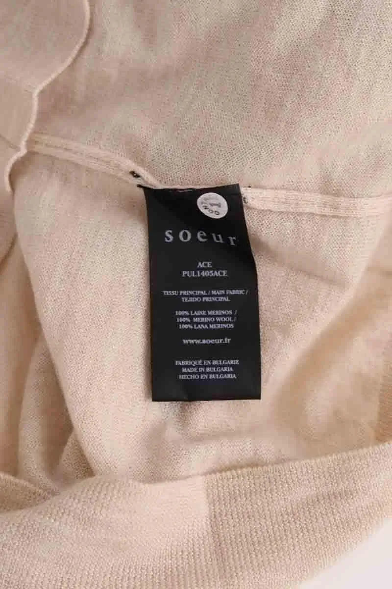 Pull Soeur Beige en Laine