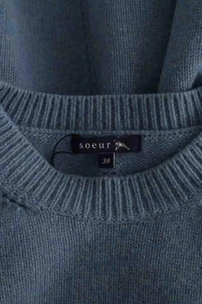 Pull Soeur Leontine Bleu en Laine
