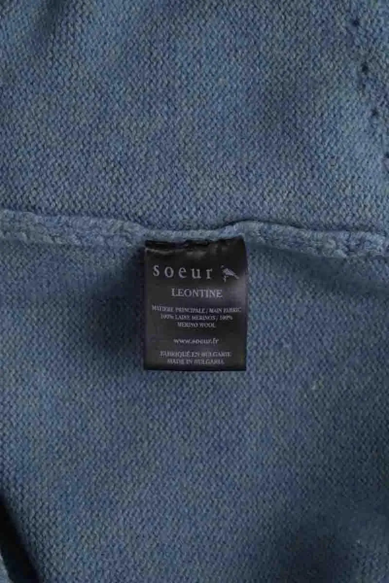 Pull Soeur Leontine Bleu en Laine