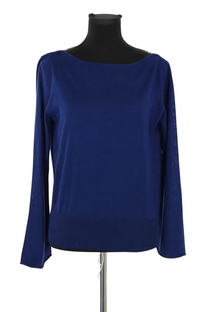 Pull Tara Jarmon Bleu en Laine, taille M - Seconde Main