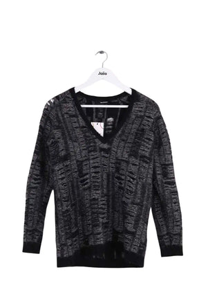 Pull The Kooples Noir en Synthétique, taille M - Seconde Main