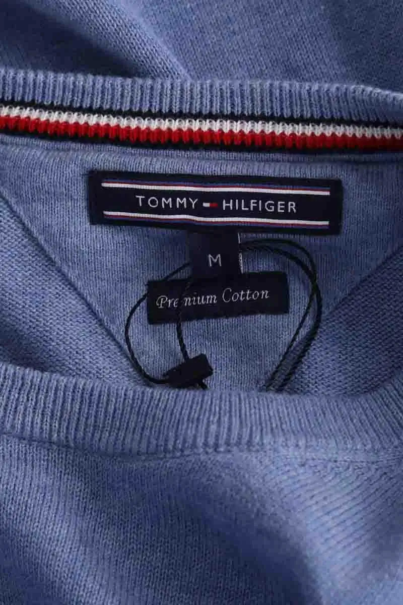 Pull Tommy Hilfiger Bleu en Coton
