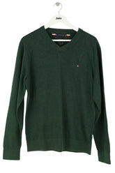 Pull Tommy Hilfiger Vert en Coton, taille L - Seconde Main