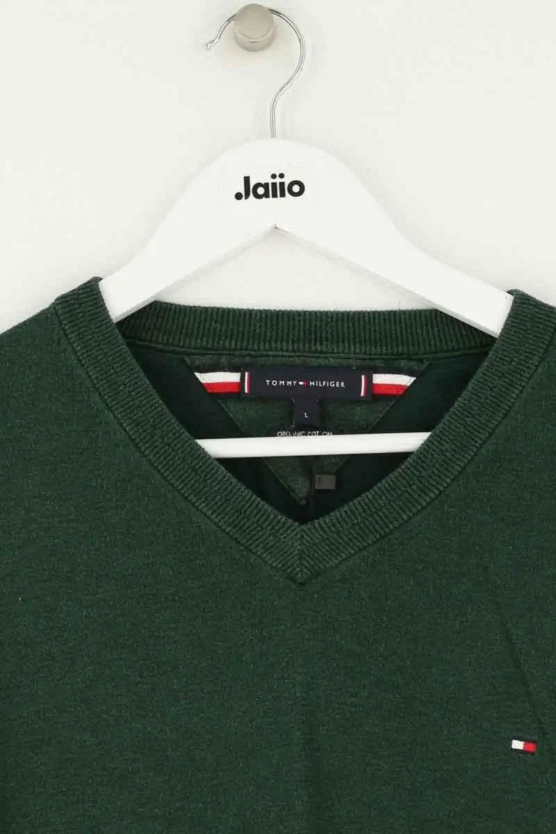 Pull Tommy Hilfiger Vert en Coton