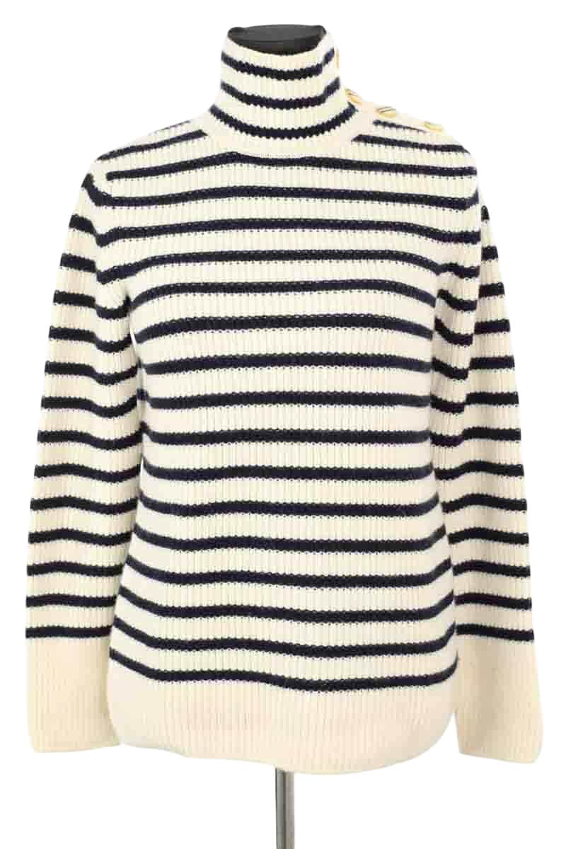 Pull Tory Burch Ecru en Laine, taille XS - Seconde Main