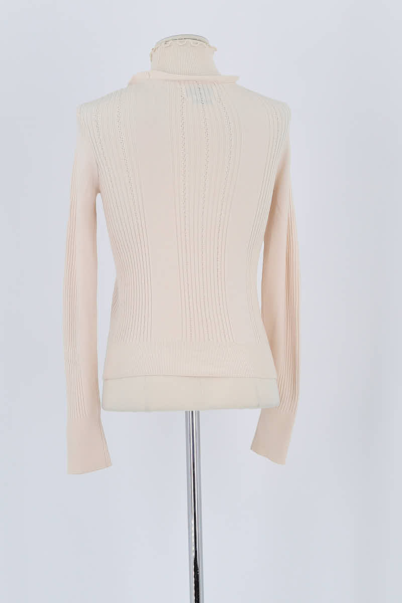 Pull Tresse Beige en Laine