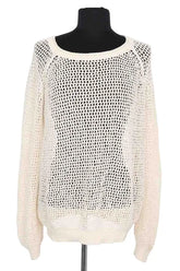 Pull Vanessa Bruno Ecru en Synthétique, taille L - Seconde Main