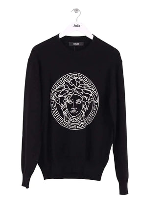 Pull Versace Noir en Coton, taille XL - Seconde Main
