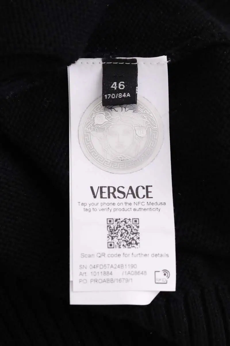 Pull Versace Noir en Coton