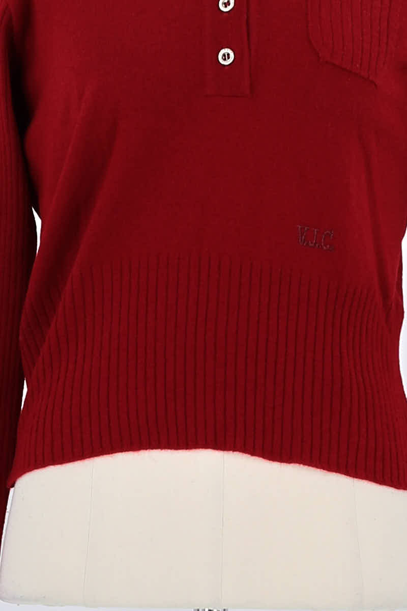 Pull Versace Rouge en Laine