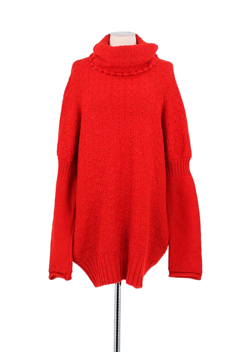 Pull Yohji Yamamoto Rouge en Laine, taille L - Seconde Main