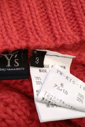 Pull Yohji Yamamoto Rouge en Laine