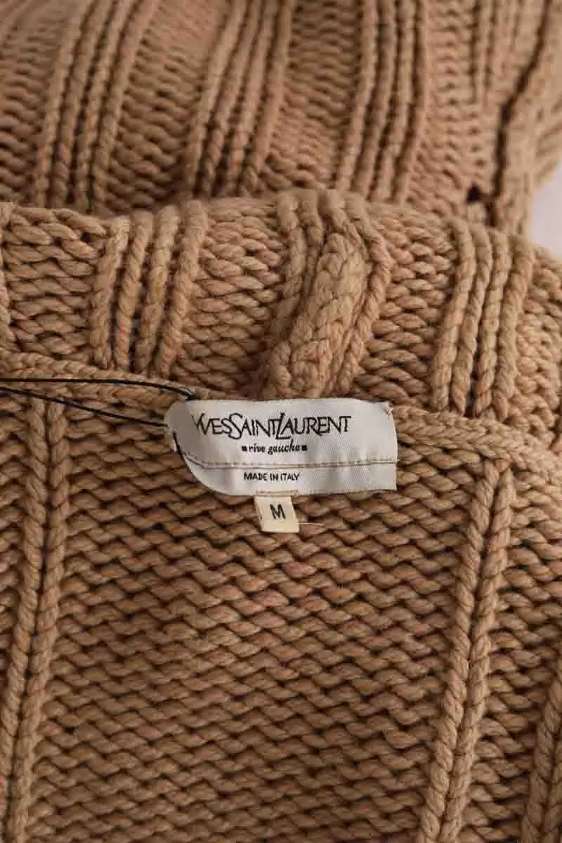 Pull Yves Saint Laurent Camel en Cachemire