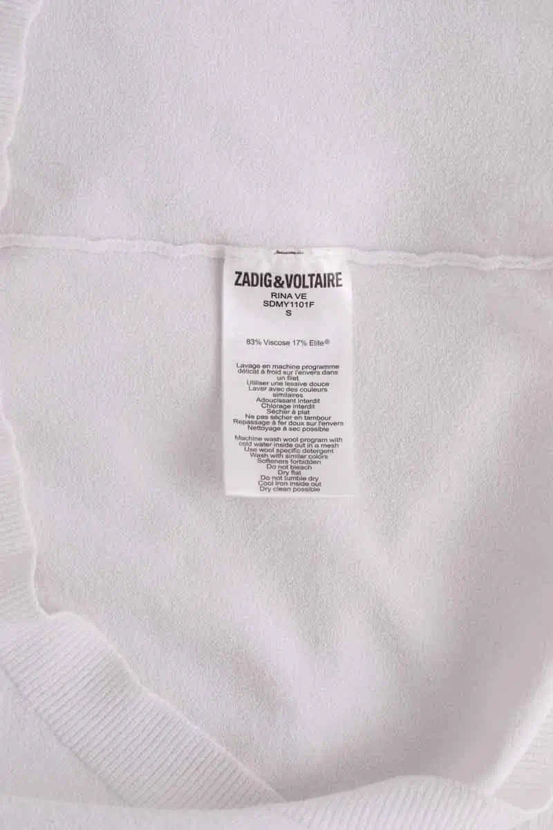 Pull Zadig & Voltaire Blanc en Viscose
