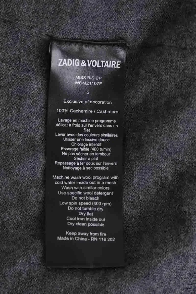 Pull Zadig & Voltaire Gris en Cachemire