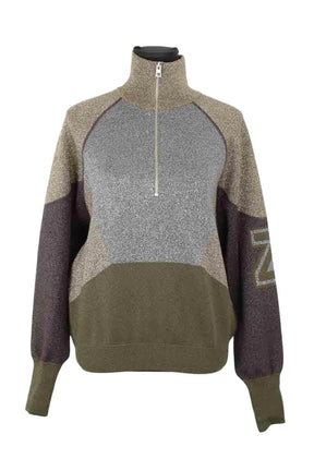 Pull Zadig & Voltaire Ross lurex Kaki en Viscose, taille S - Seconde Main