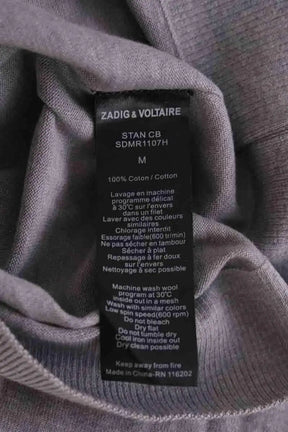 Pull Zadig & Voltaire Stan Gris en Coton