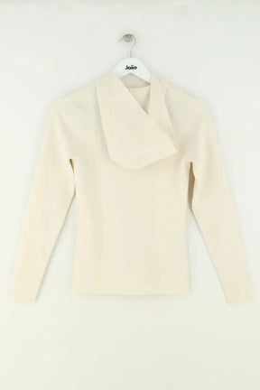 Pull zippé Sandro Blanc en Laine