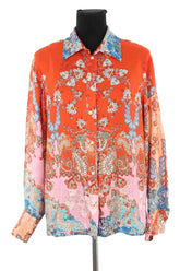 Chemise Sandro  {"state":"generated","value":"Orange","isStale":false} en Viscose, taille S - Seconde Main
