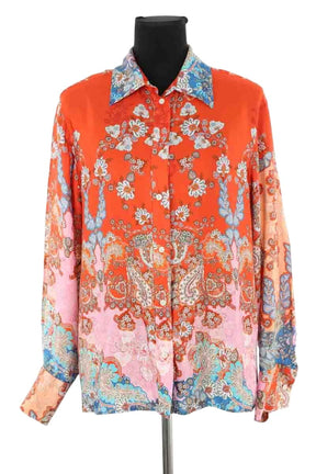 Chemise Sandro  {"state":"generated","value":"Orange","isStale":false} en Viscose, taille S - Seconde Main
