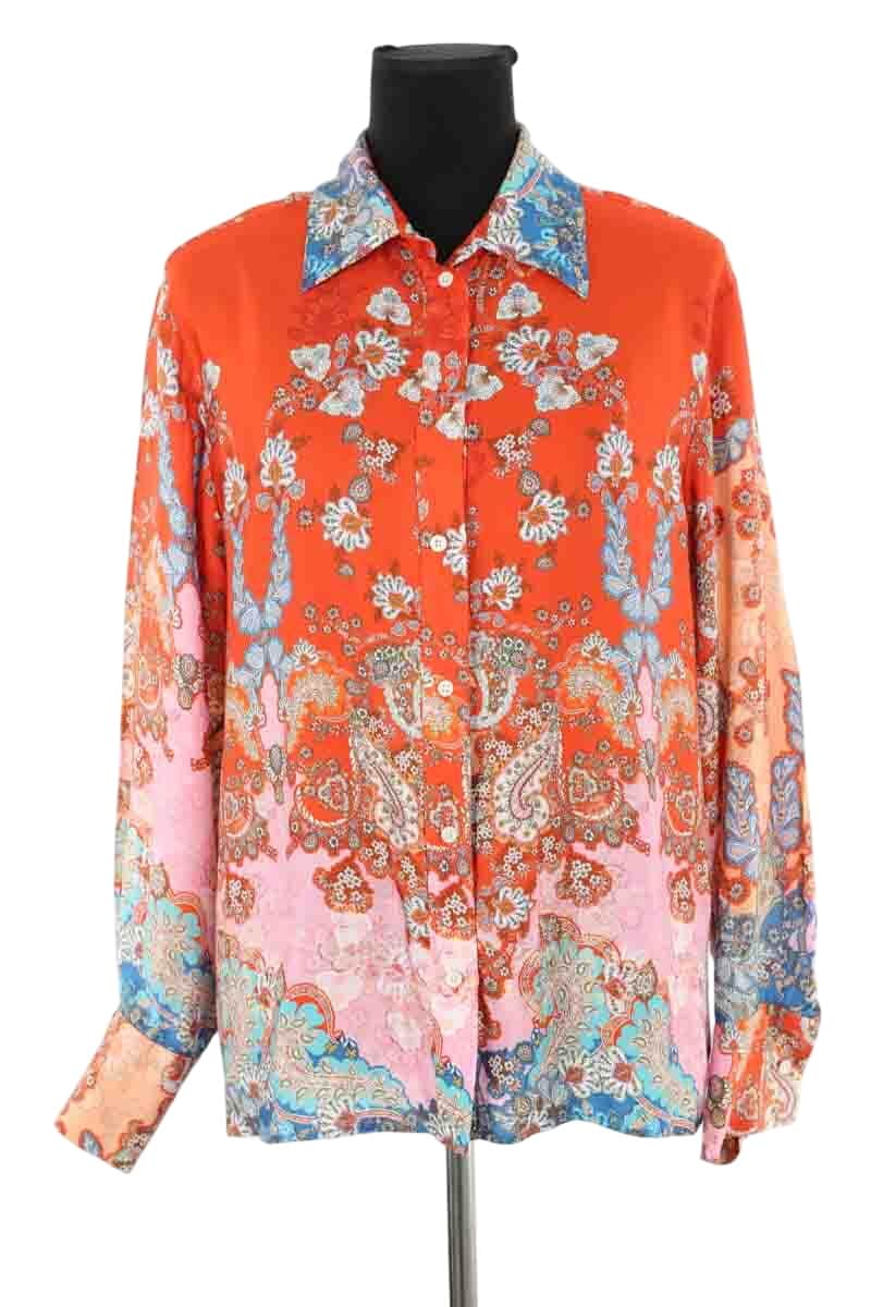 Chemise Sandro  {"state":"generated","value":"Orange","isStale":false} en Viscose, taille S - Seconde Main