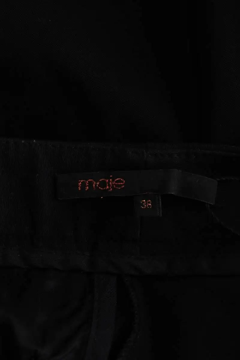Pantalon Maje Noir en Viscose