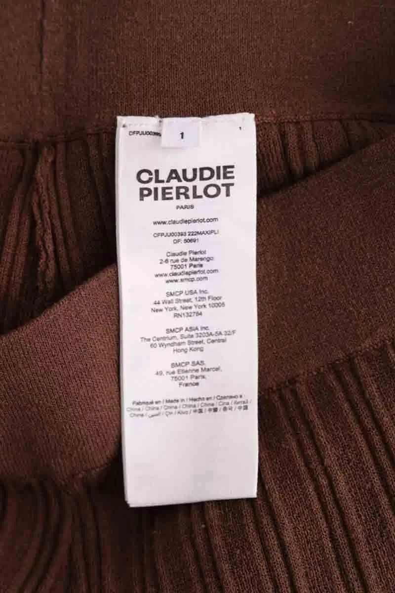Jupe Claudie Pierlot Marron en Synthétique