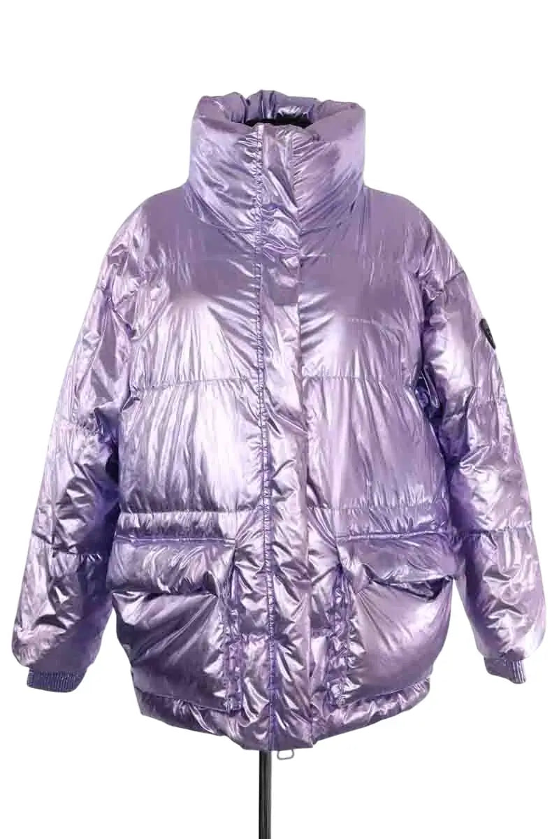 Doudoune Gertrude+Gaston Violet en Fourrure, taille S - Seconde Main