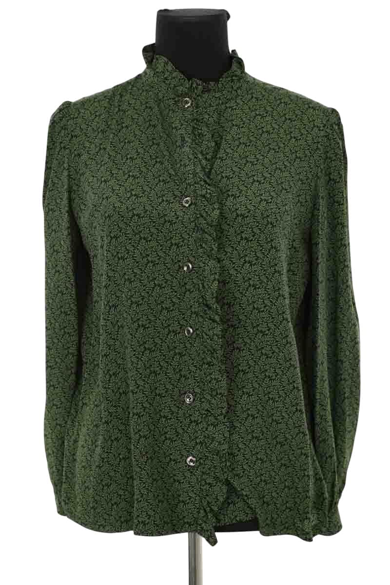 Blouse APC Vert en Soie, taille S - Seconde Main