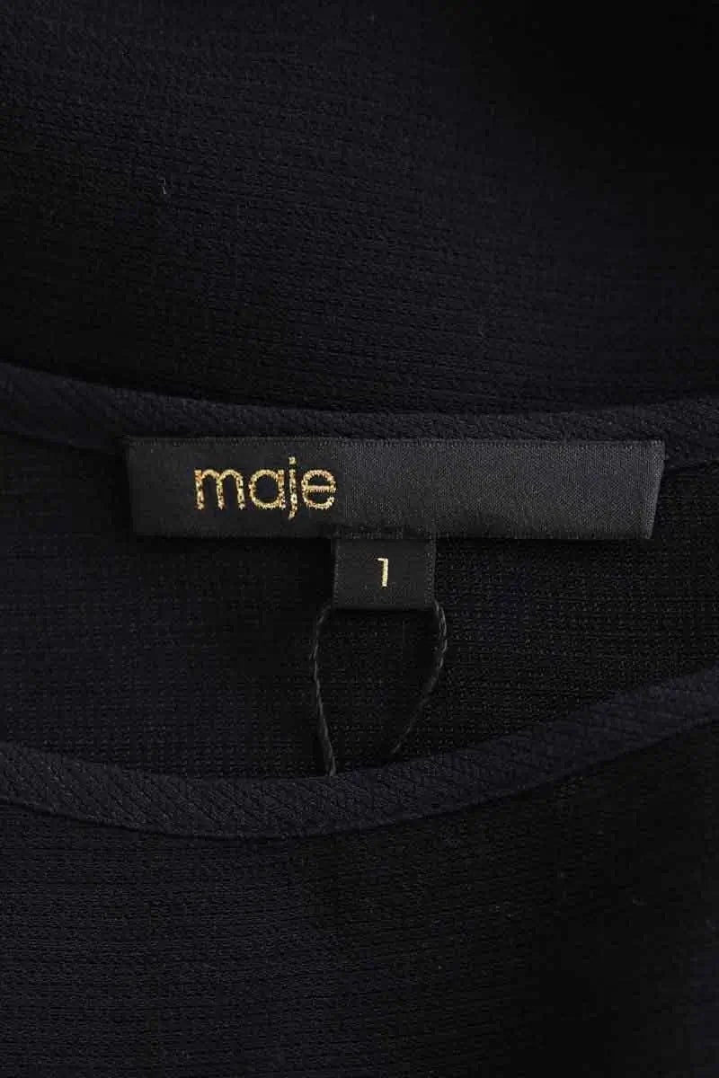 Robe Maje Noir en Viscose