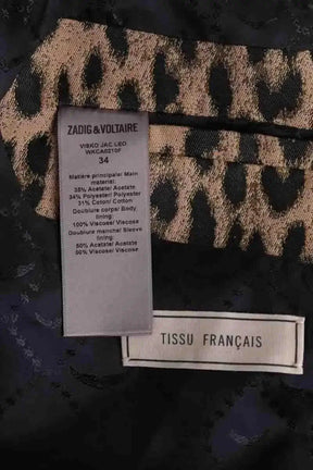 Blazer Zadig & Voltaire Visko Jac Leo Camel en Synthétique