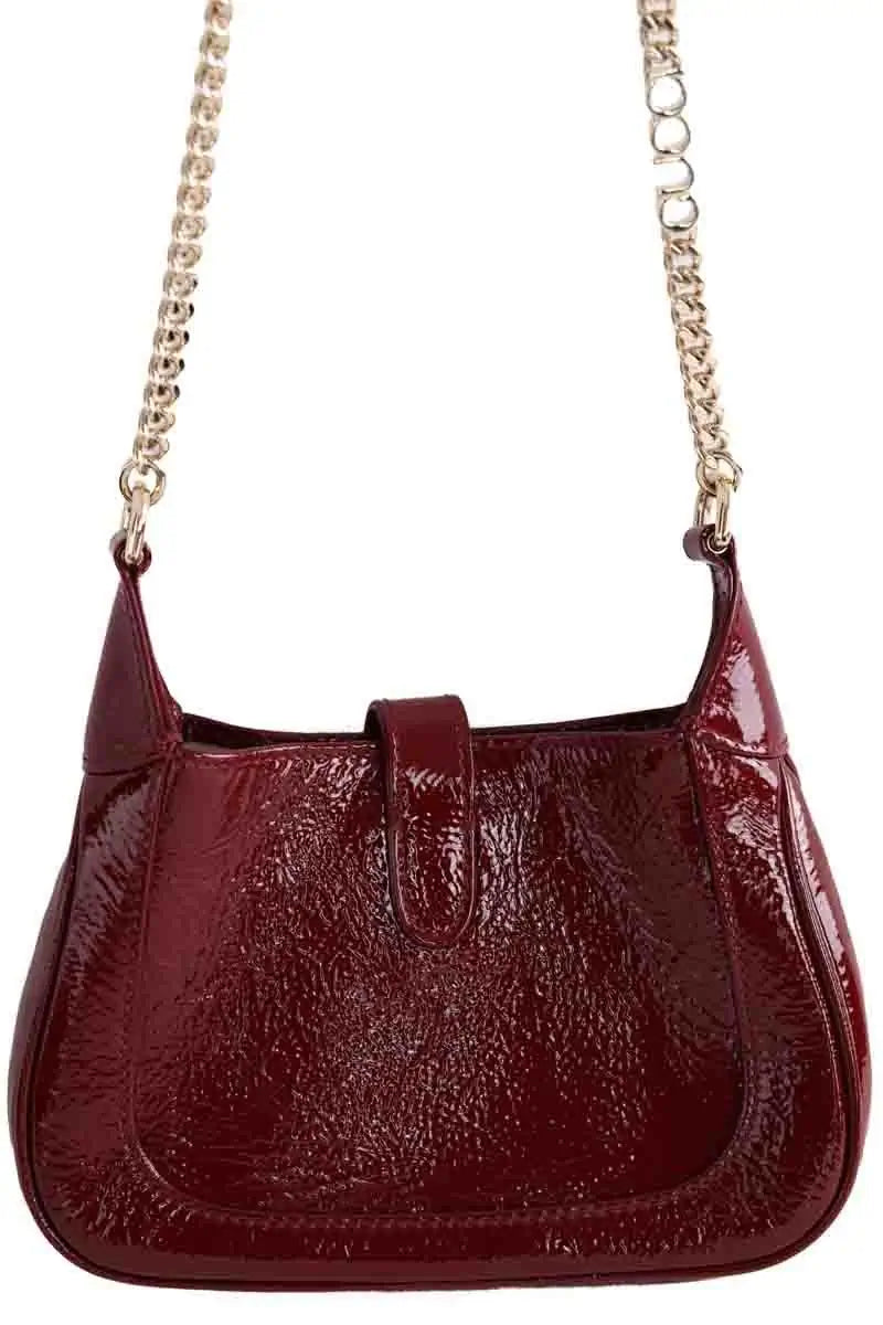 Mini sac Gucci Jackie Notte 2024 Bordeaux en Cuir