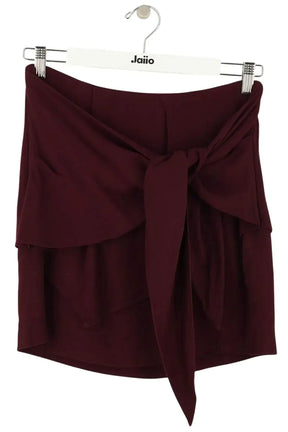 Mini jupe The Kooples Bordeaux en Viscose, taille M - Seconde Main
