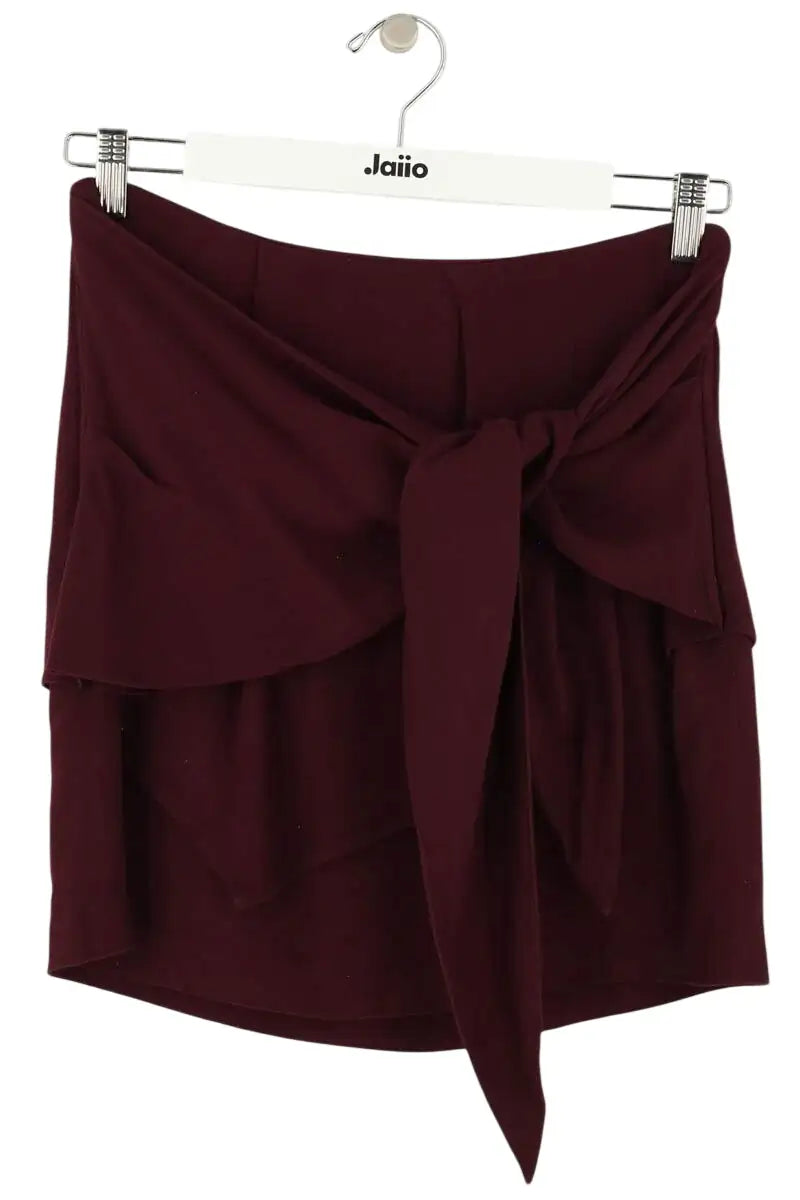 Mini jupe The Kooples Bordeaux en Viscose, taille M - Seconde Main