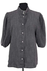 Chemise Jeanne Vouland Anthracite en Coton, taille XL - Seconde Main
