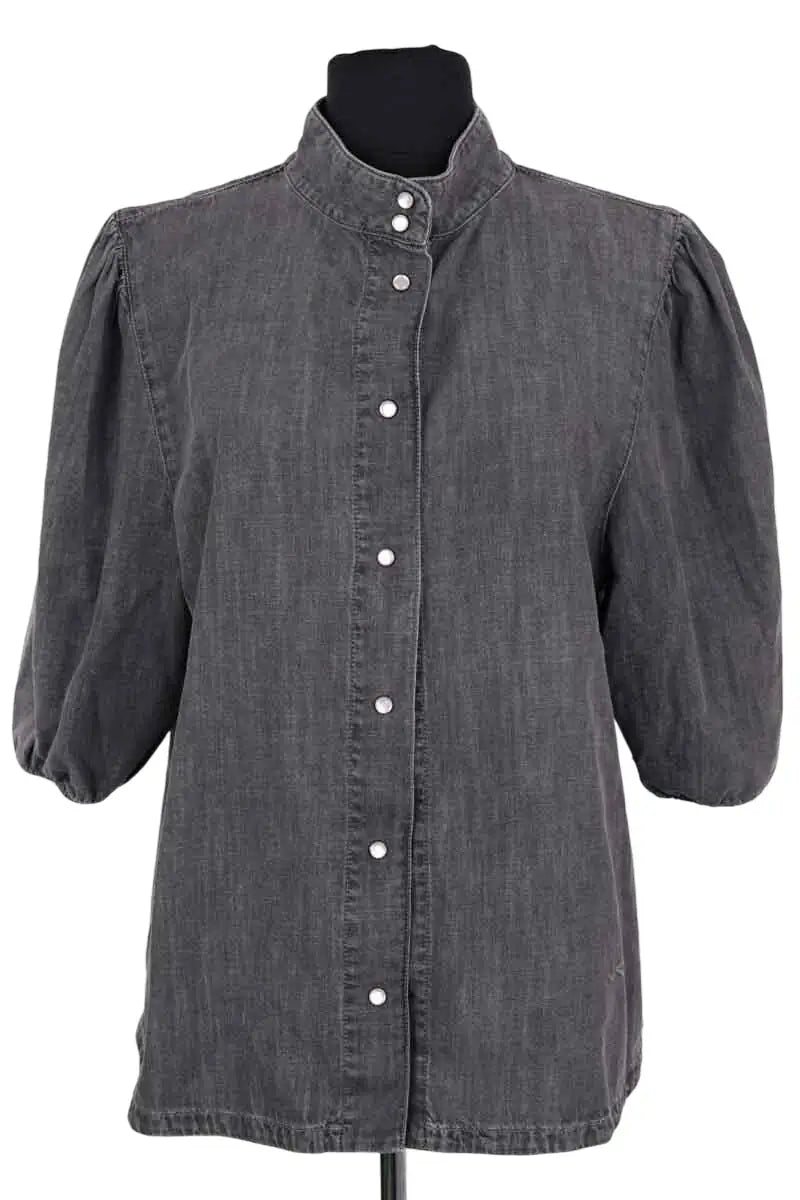 Chemise Jeanne Vouland Anthracite en Coton, taille XL - Seconde Main